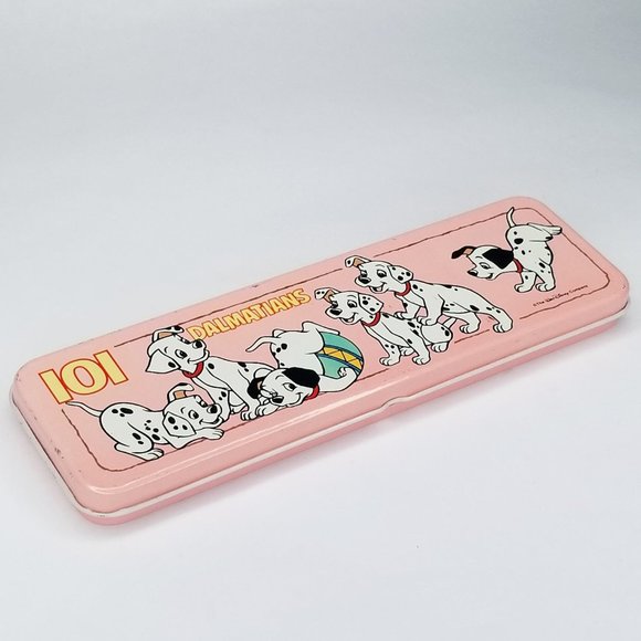 Disney Other - Vintage 101 Dalmatians Tin Pencil Case 90s Kid Nostalgia Walt Disney